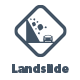 Hazard icon landslide