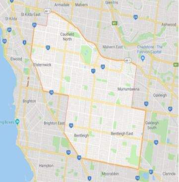 Glen Eira municipal map