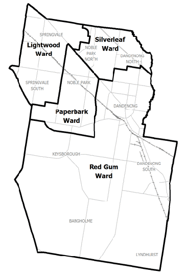 Greater Dandenong municipal map