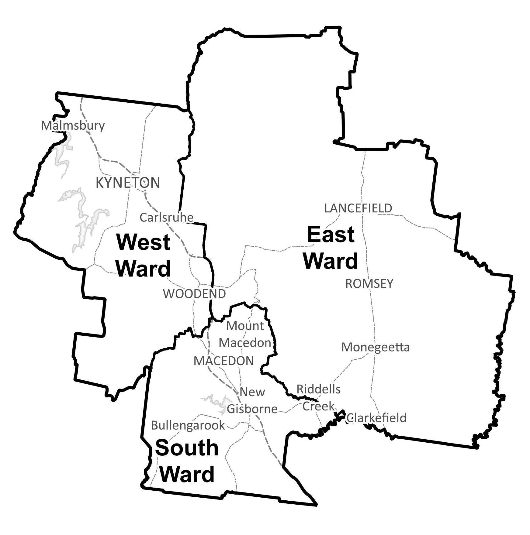 Macedon ranges shire municipal map