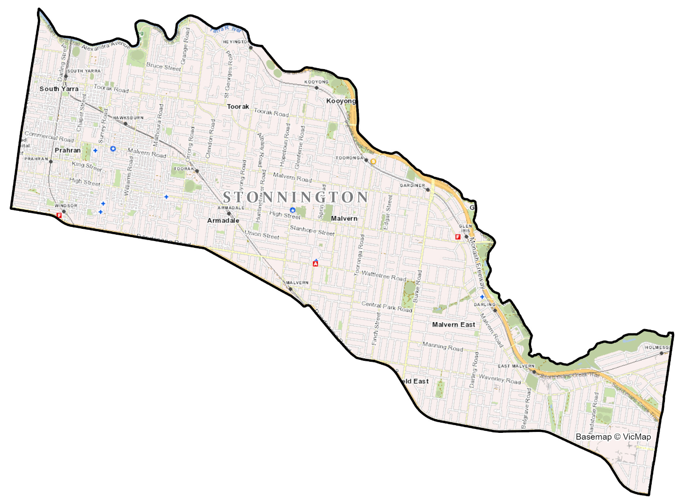 stonnington city map